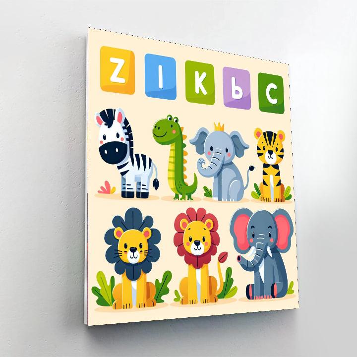 Zoo Animal Alphabet Numbered Painting Kits
