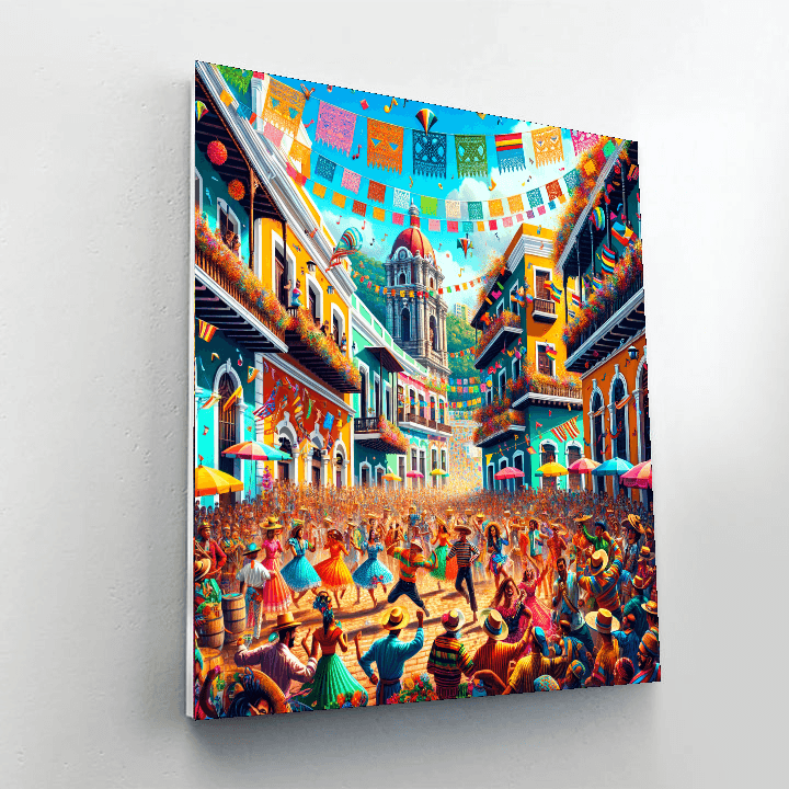 San Juan Fiesta - Puerto Rico DIY Paint By Numbers