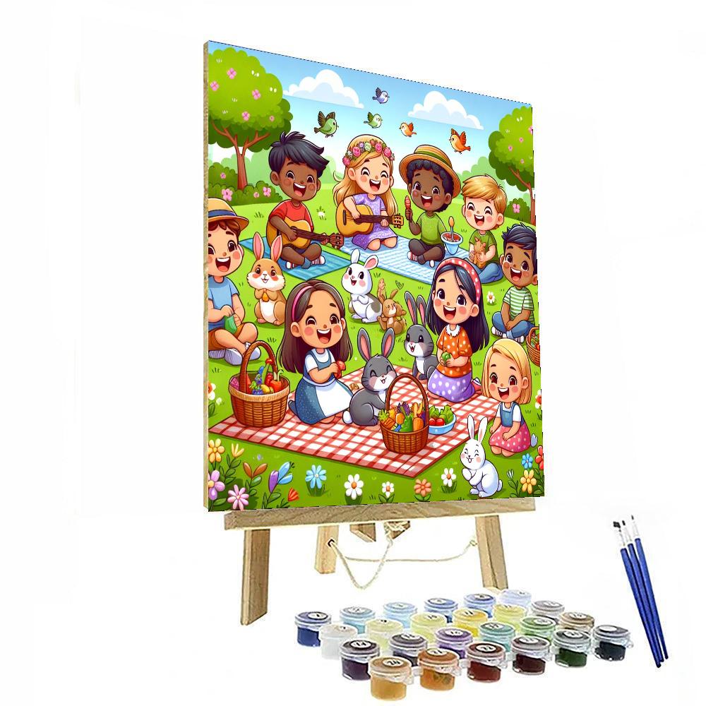 Cheery Garden Gathering Paint By Numbers Art