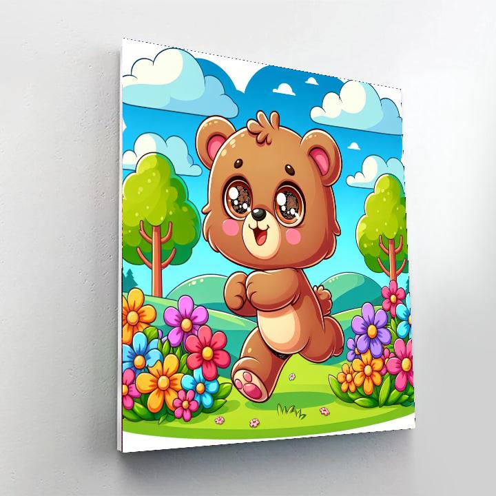 Cuddly Baby Bear Numbered Painting Kits