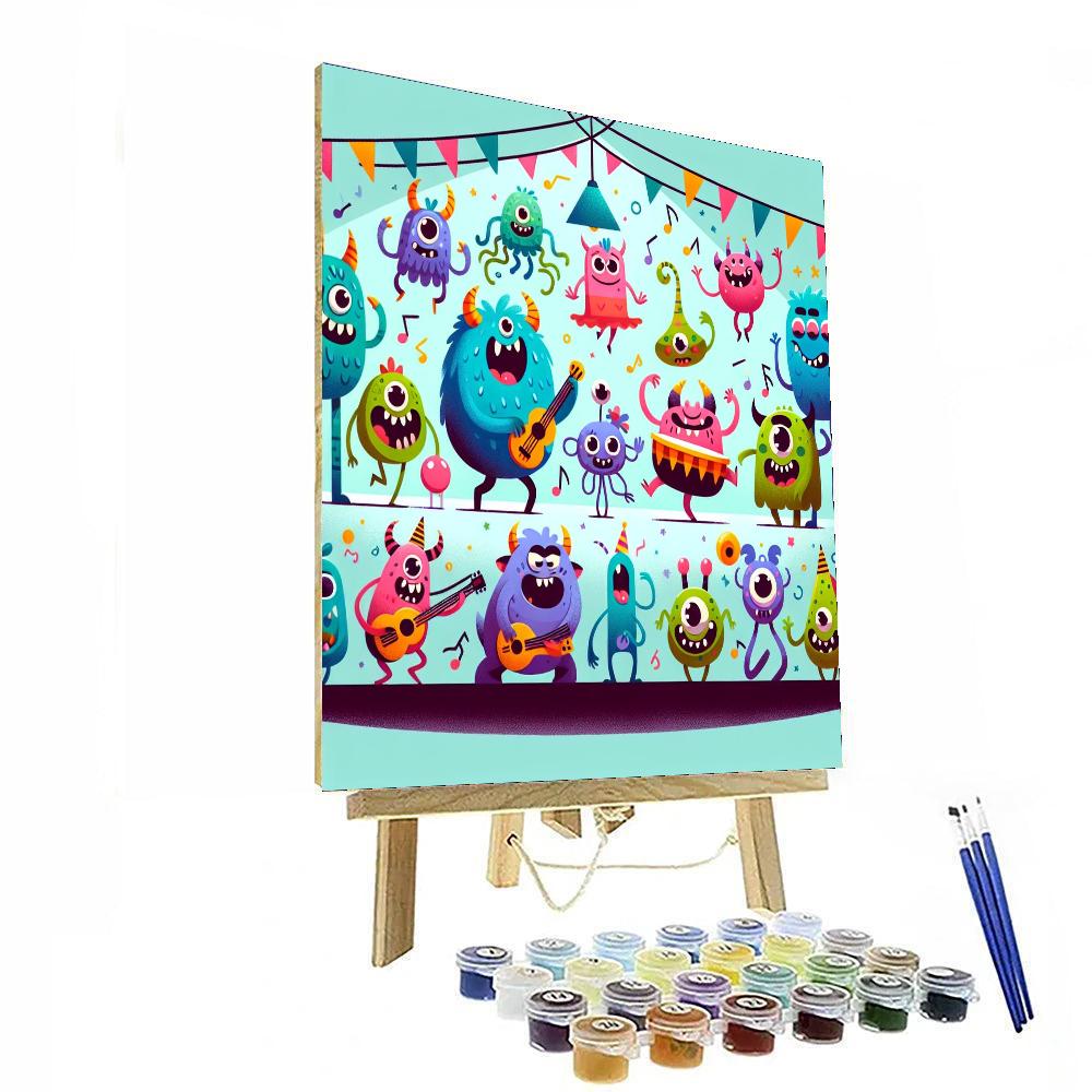 Funky Monster Festival Number Painting