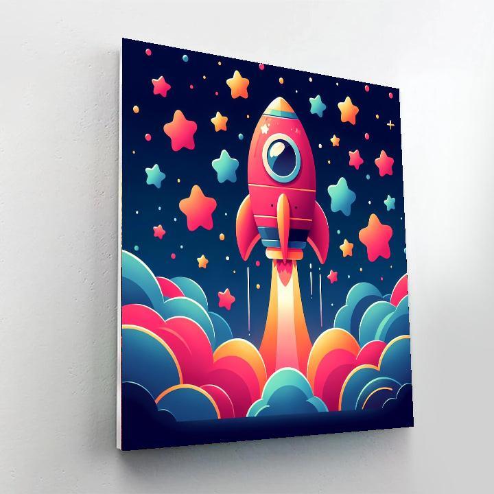 Rocket To Adventure Paint By Numbers Art