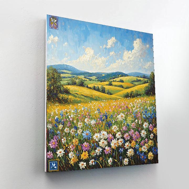 Pissarro Inspired Impressionist Countryside  Number Painting