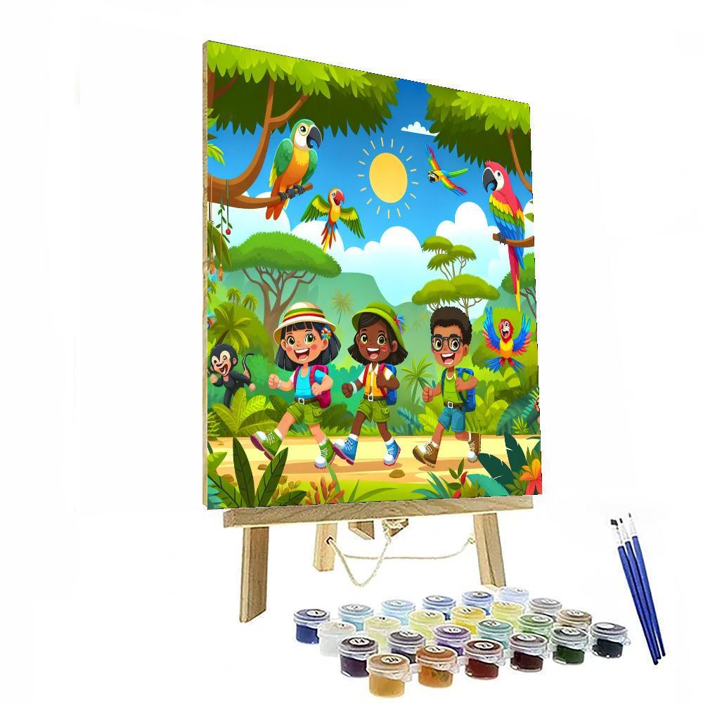 Daring Jungle Safari Painting Number Kit