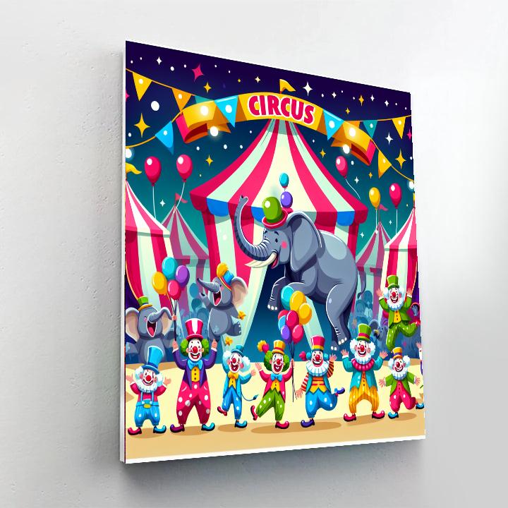 Circus Time Fun Painting By Numbers Kit