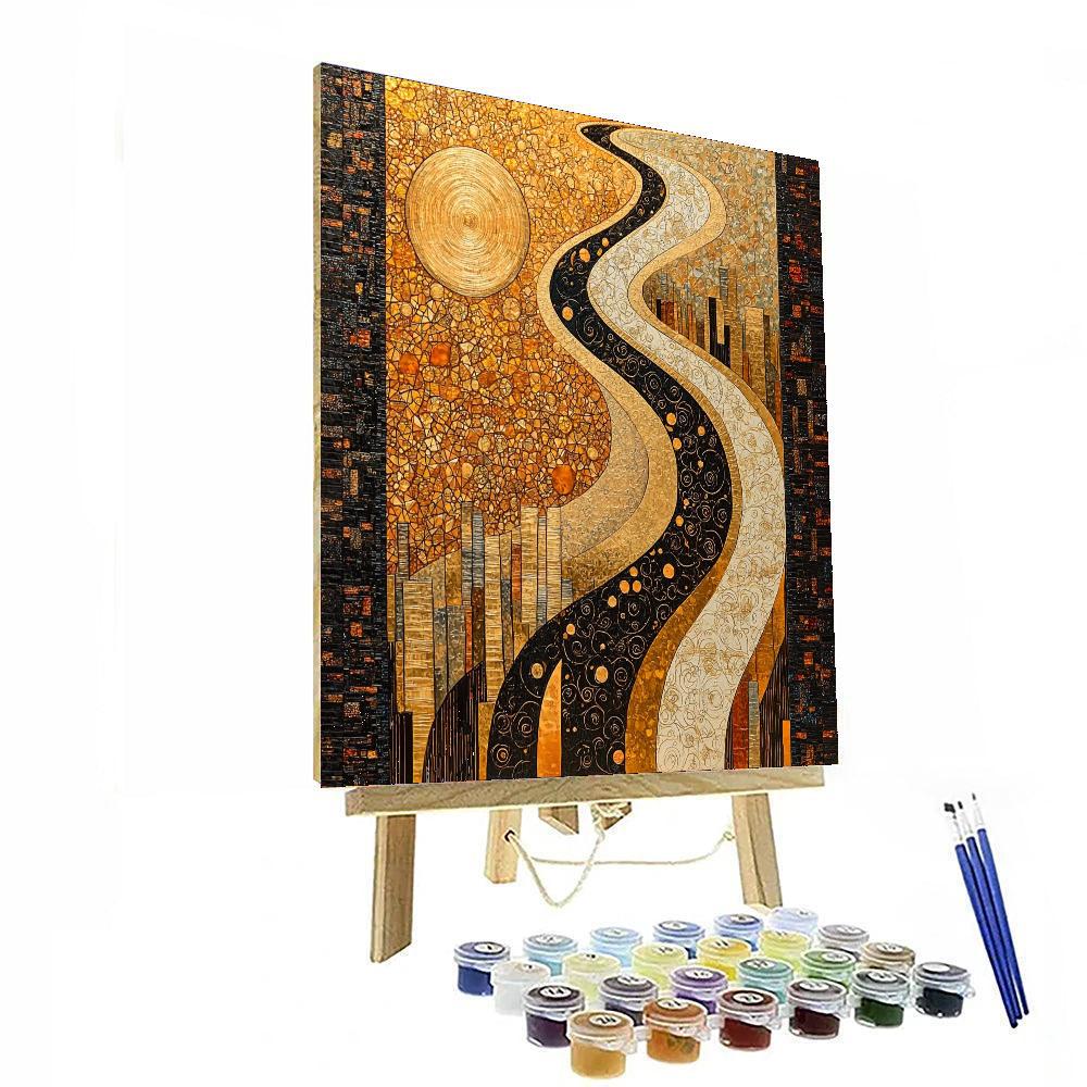 Gustav Klimt Inspired The Essence Of Time  Paint By Numbers Kits