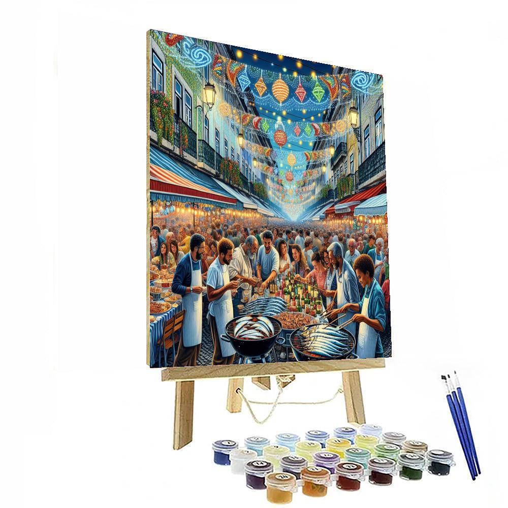 Lisbon Sardine Festival - Portugal Painting By Numbers Kit