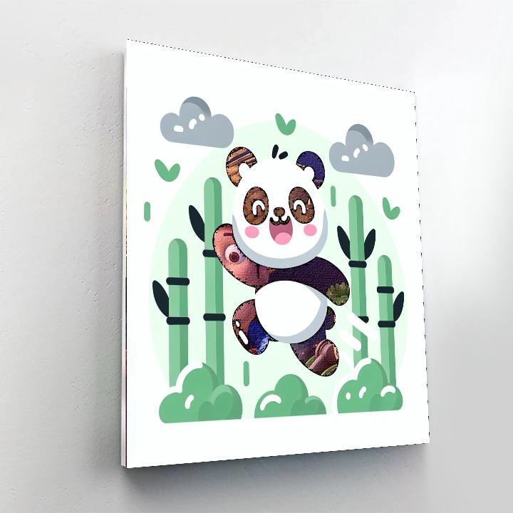Bouncy Panda Painting By Numbers Kit