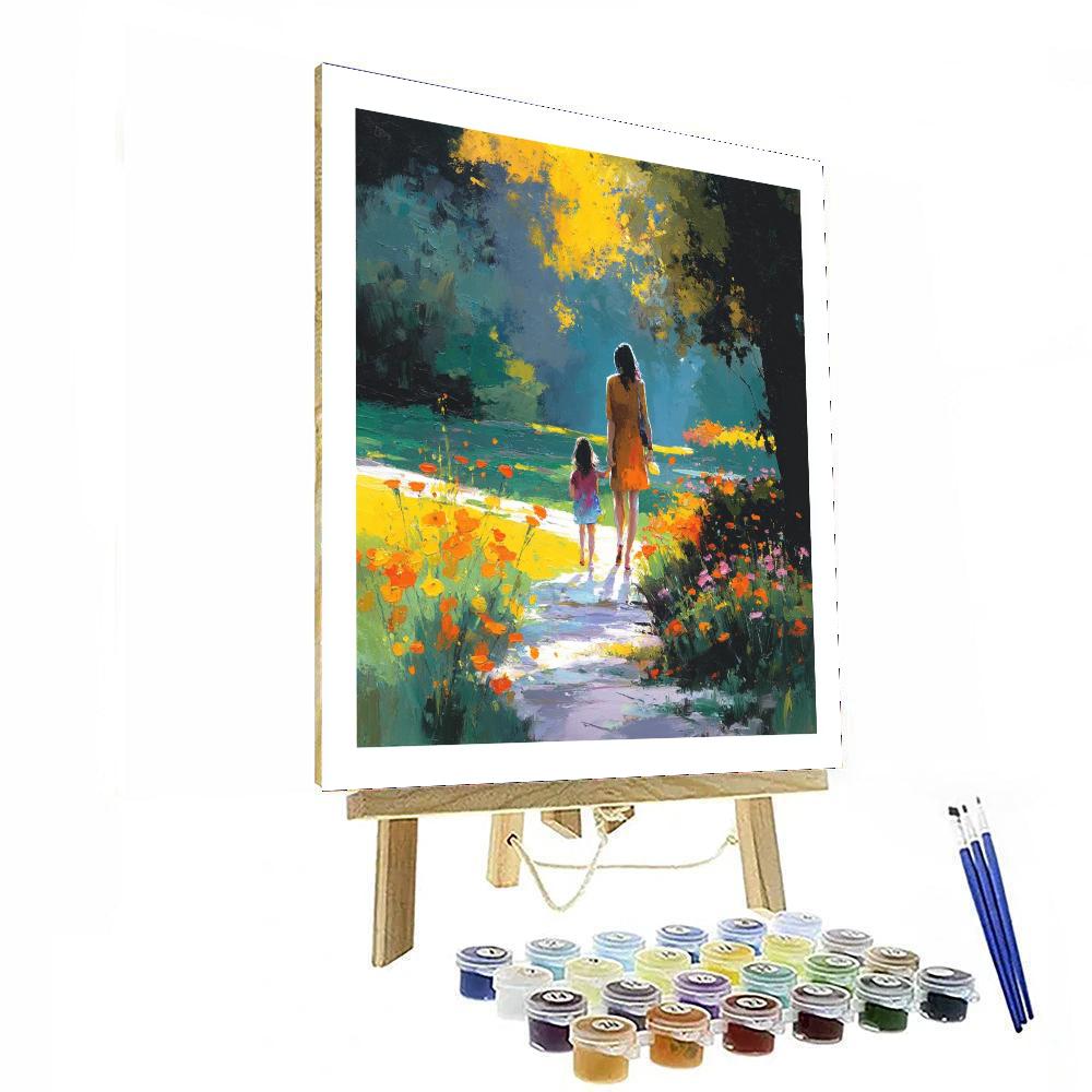 Morning Sunlit Stroll Number Painting