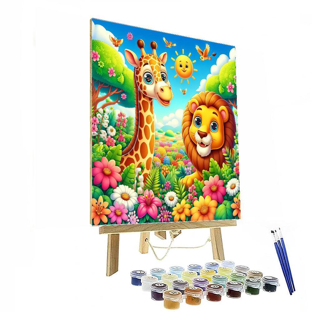 Rainbow Animal Adventures Painting Number Kit