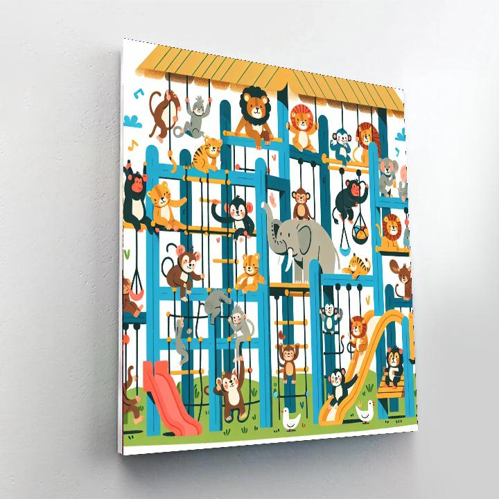 Safari Jungle Gym Painting Number Kit