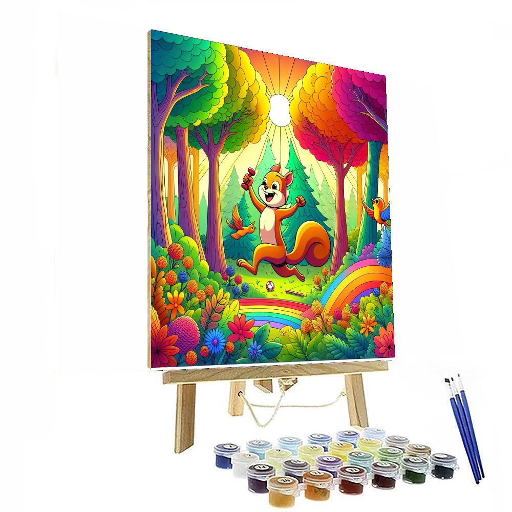 Sporty Squirrel Adventure Paint By Number