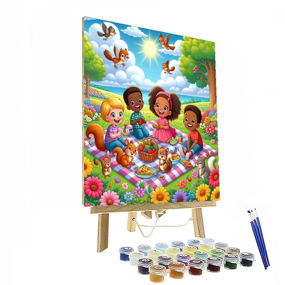 Cheerful Picnic Day Paint By Color