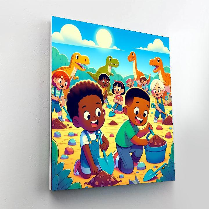 Dino Dig Excavation Paint By Color