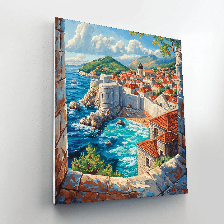 Dubrovnik City Walls DIY Paint By Numbers