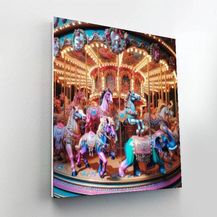 Charming Carousel Of Dreams DIY Paint By Numbers