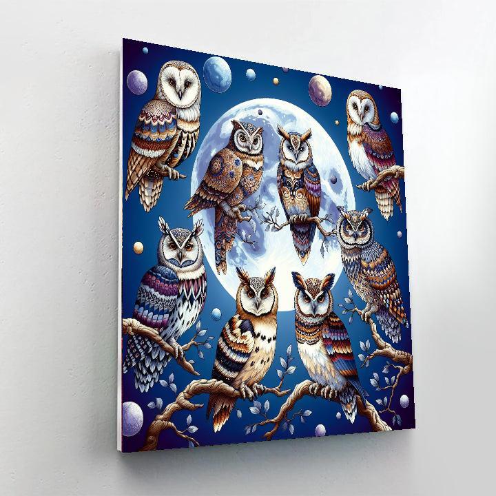 Whimsical Owl Symphony Painting By Numbers Kit