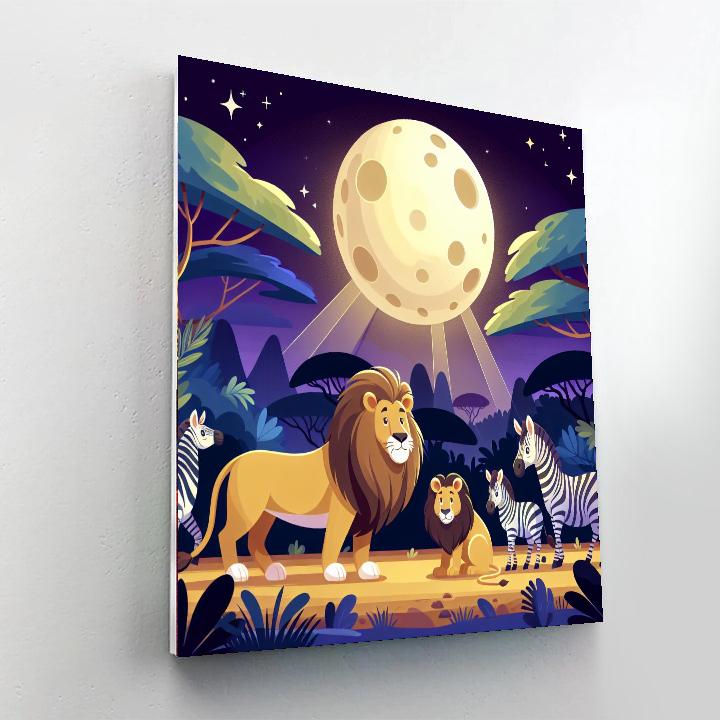 Moonlight Safari Expedition Numbered Painting Kits