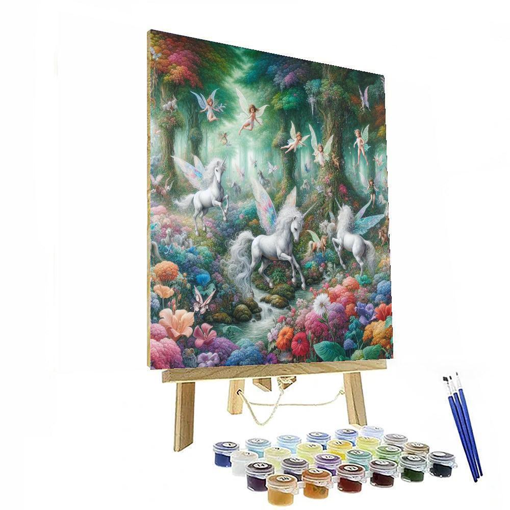 Vibrant Fantasy Forest Paint By Color