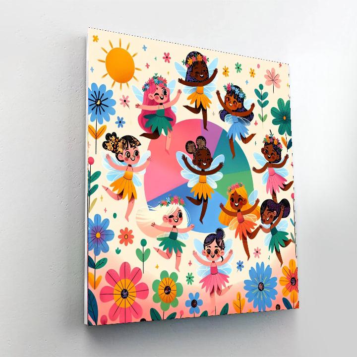 Friendly Fairy Festival Paint By Numbers Art