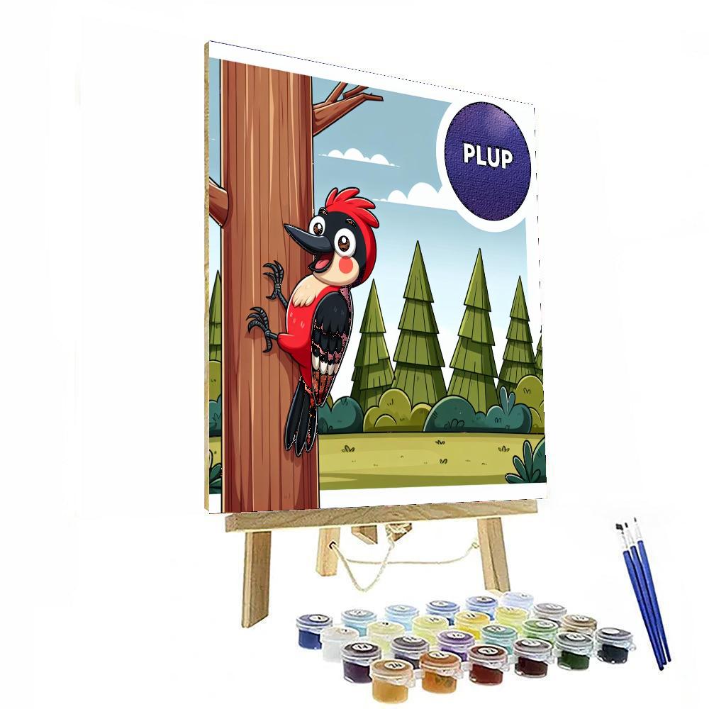 Wondrous Woodpecker Paint By Numbers Art