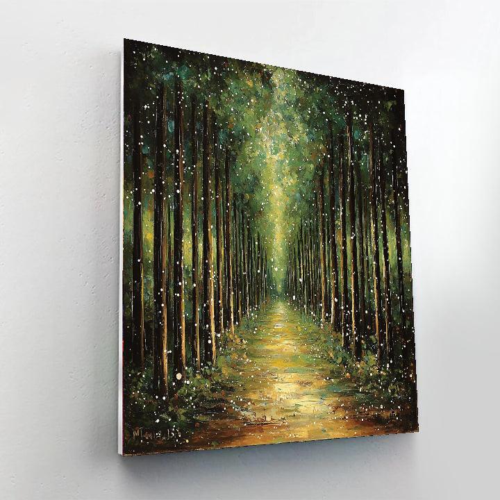 Paul Cézanne Inspired Mystical Forest Depths  Paint By Numbers Art