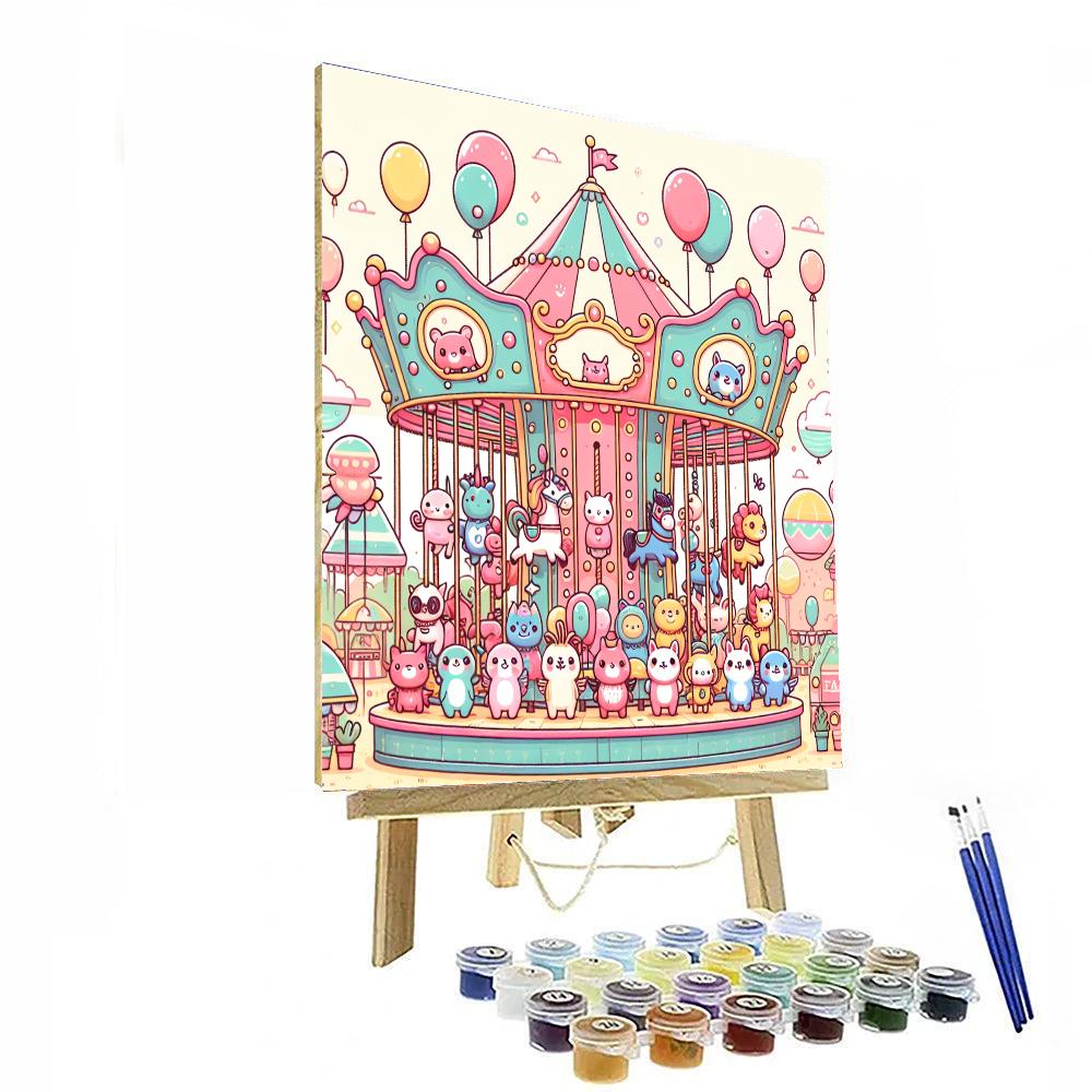 Spinning Carousel Number Painting