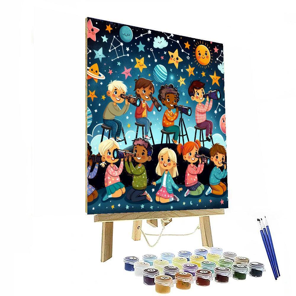 Stargazer's Wonderland For Kids Numbered Painting Kits