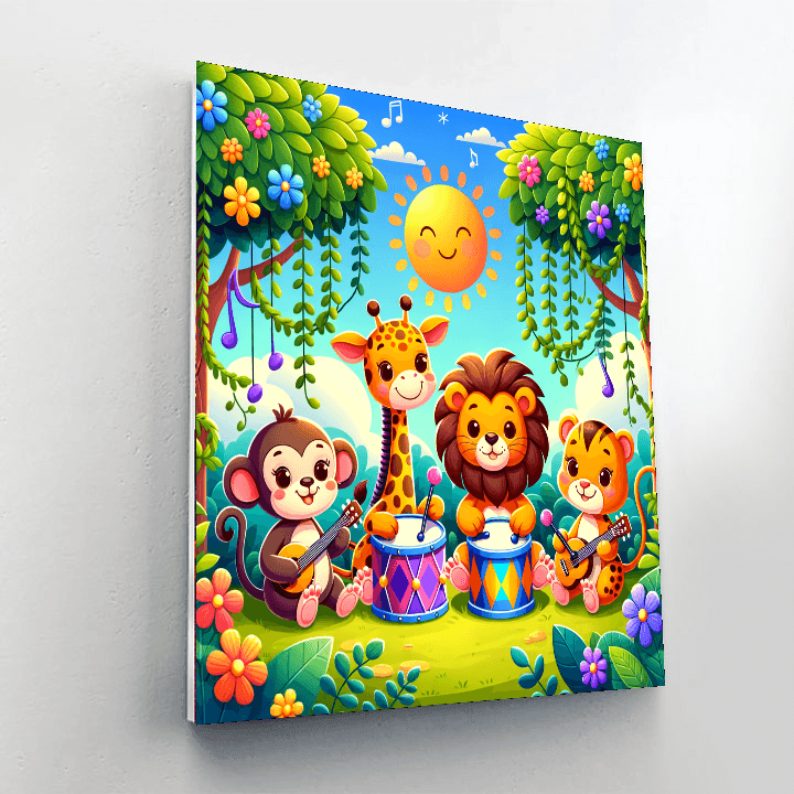 Jolly Jungle Jam Number Painting