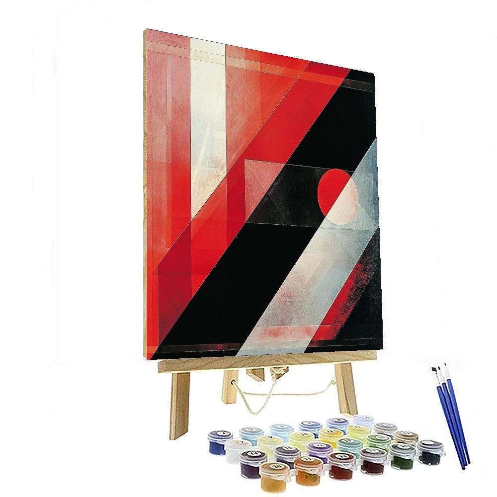 Kazimir Malevich Inspired Fluid Abstraction  Paint By Color