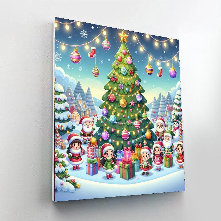 Festive Holiday Celebrations Painting Number Kit