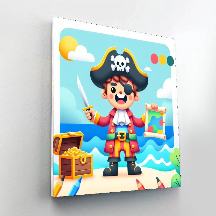 Whimsical Pirate Painting By Numbers Kit
