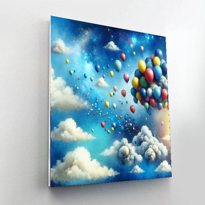 Dreamy Clouds And Balloons Paint By Numbers