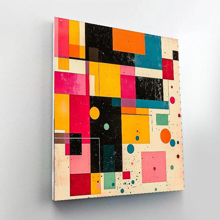 Kazimir Malevich Inspired Simplistic Geometry  Paint By Color