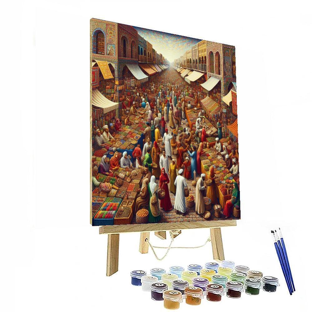 Historic Marketplace Bustle DIY Paint By Numbers