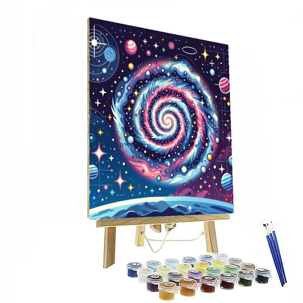 Glowing Galaxies Numbered Painting Kits