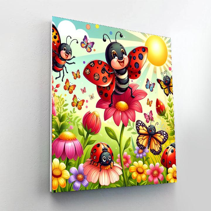 Curious Insect World Painting By Numbers Kit