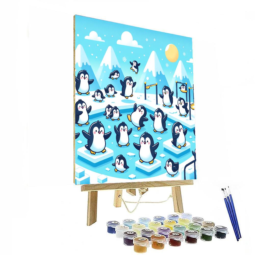 Penguins' Polar Playground Paint By Numbers Kits