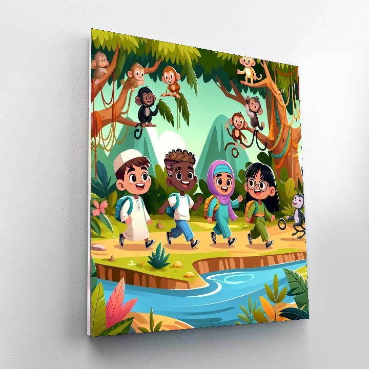 Jungle Adventure Island Painting Number Kit