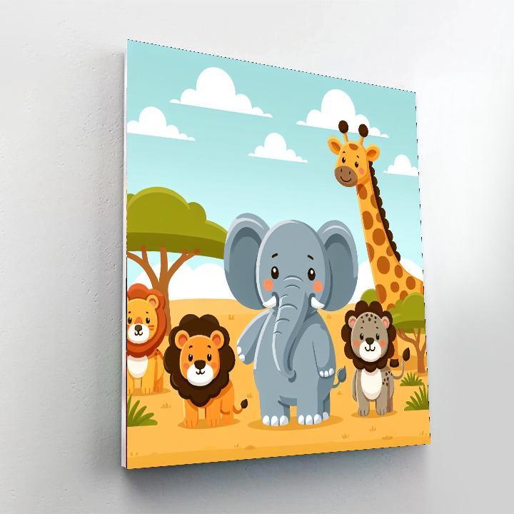 Exploratory Safari Adventure Painting Number Kit