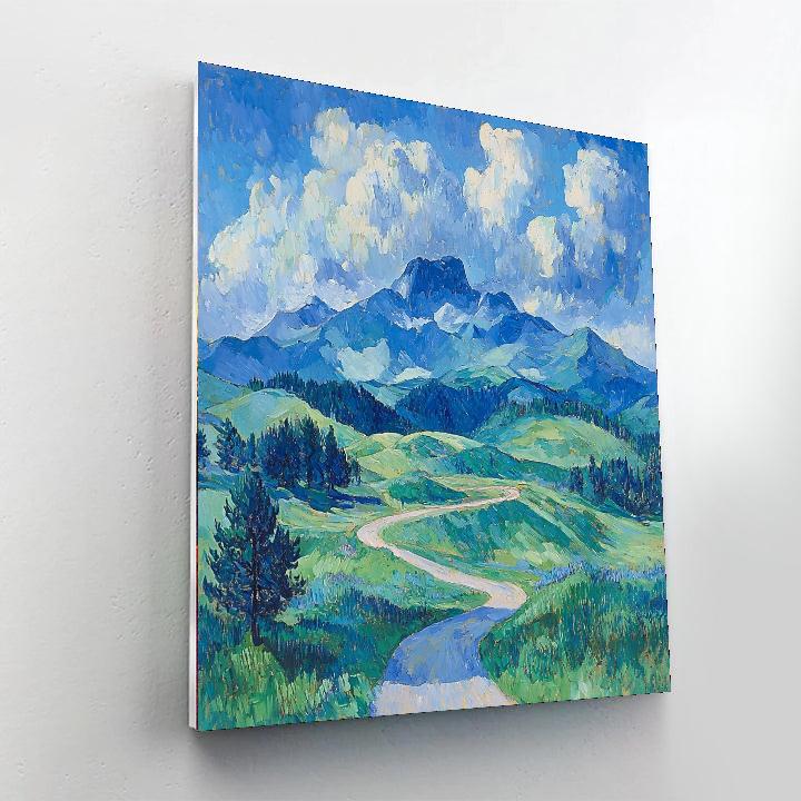 Paul Cézanne Inspired Meditative Mountain Serenity  Paint By Numbers Art