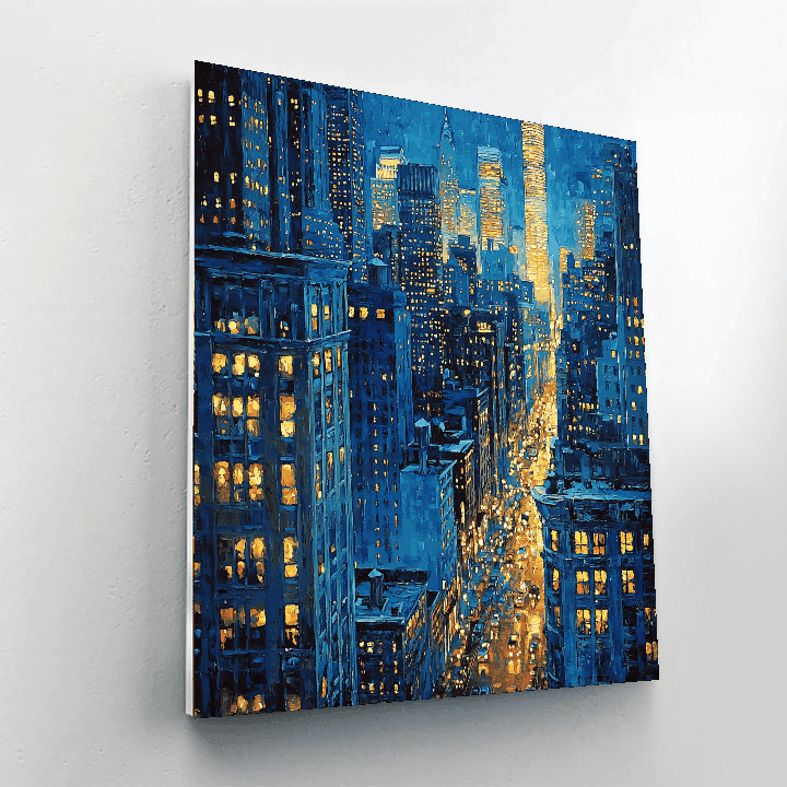 Edward Hopper Inspired Night Over The City  Numbered Painting Kits
