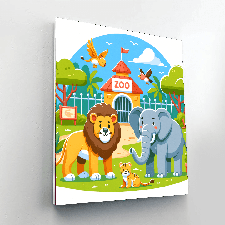 Friendly Zoo Expedition Paint By Color