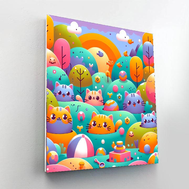 Fanciful Feline Fantasy Paint By Numbers Art