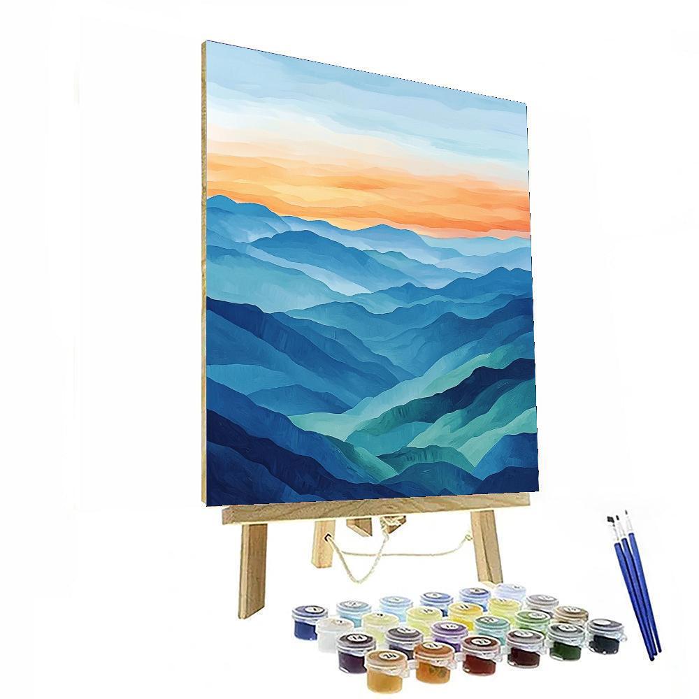 Paul Cézanne Inspired Harmonious Mountain Serenity  Painting By Numbers Kit