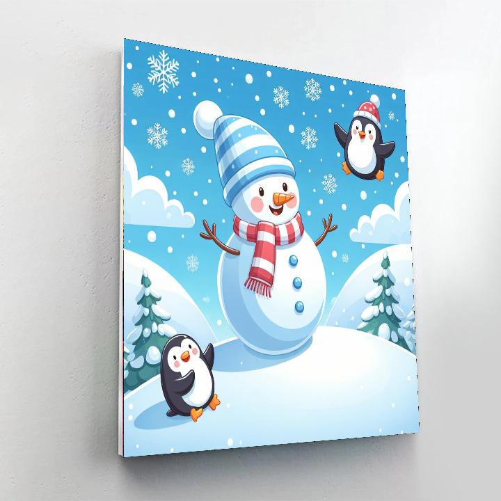 Cozy Winter Scene Paint By Numbers Kits