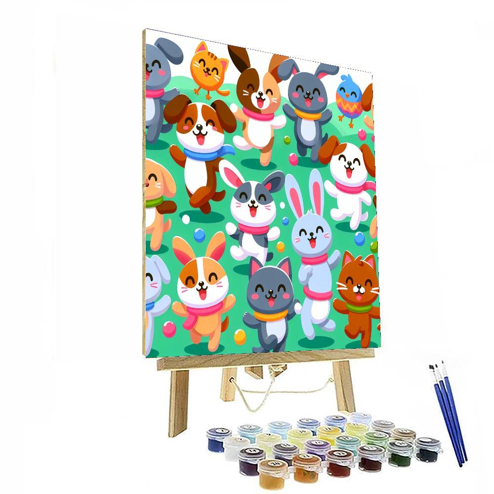 The Happy Pet Parade DIY Paint By Numbers