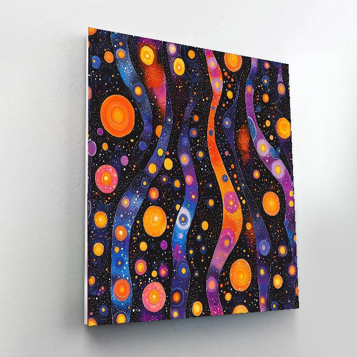 Yayoi Kusama Inspired Galactic Pathways  Paint By Number