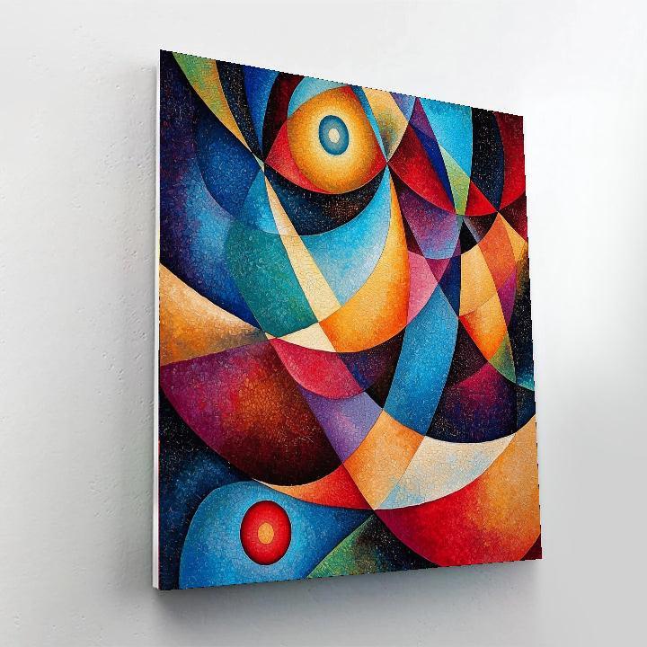 Wassily Kandinsky Inspired Kandinsky's Cosmic Symphony  DIY Paint By Numbers