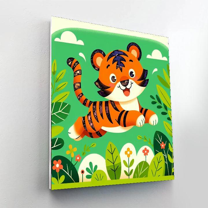 Energetic Tiger Paint By Number